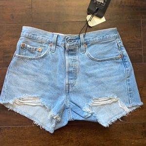 LEVI 501 high rise shorts